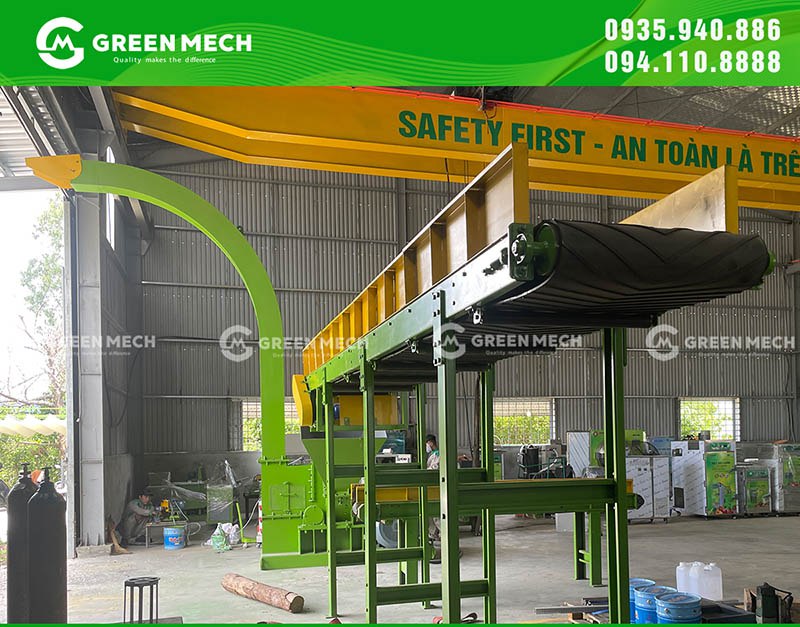 Sử dụng máy băm dăm gỗ GREEN MECH để tạo ra dăm gỗ đạt chuẩn xuất khẩu