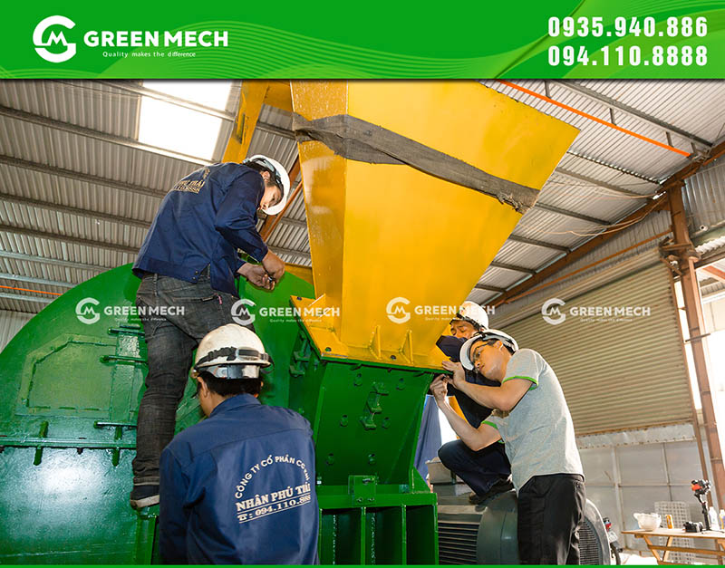 Máy băm gỗ keo 35 tấn GREEN MECH